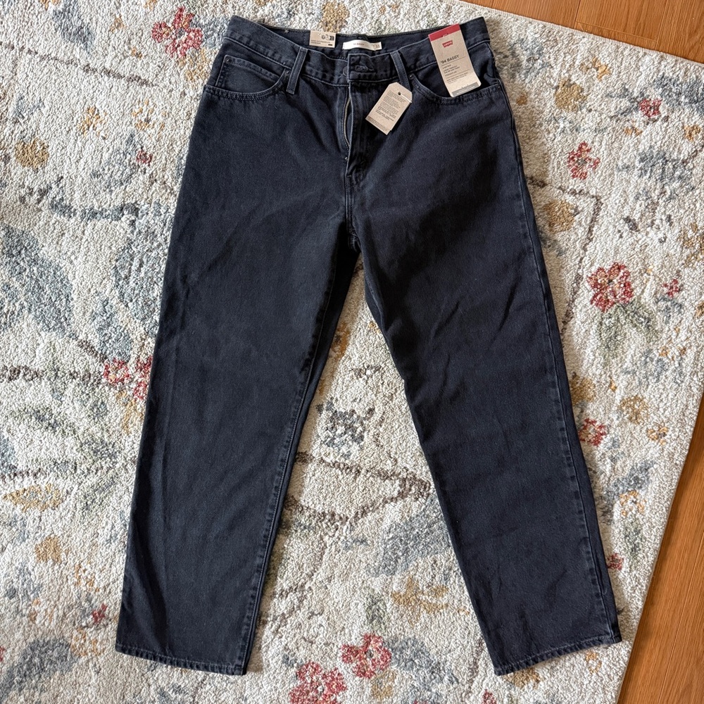 Levi's black ‘94 baggy mid rise 31 jeans straight leg